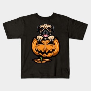 Pug Pumpkin Kids T-Shirt